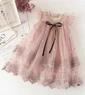 Abito da festa di compleanno per 3 8 anni Abiti da festa estiva per ragazze senza maniche Costume da principessa fiore per bambi