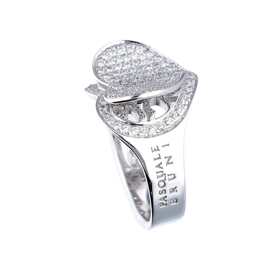 Anello Pasquale Bruni in oro bianco con diamanti ct 0,56 mis 13