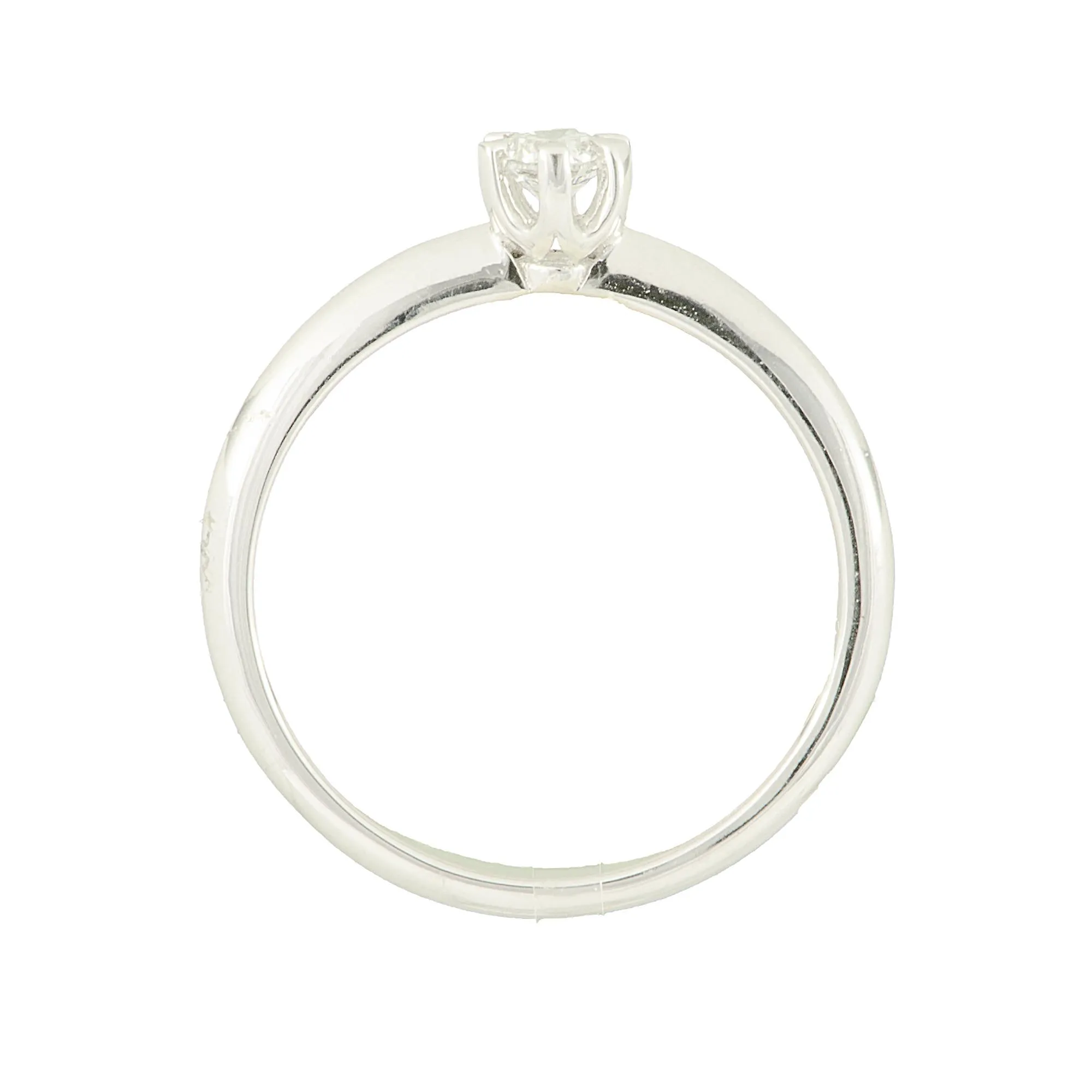 ANELLO SOLITARIO IN ORO BIANCO E DIAMANTE CT 0,14 MIS 13