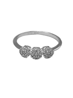Anello trilogy in Oro Bianco 18 KT + BOX LUCE