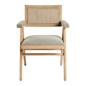  BLANC D'IVOIRE   COLBY - Fauteuil en lin beige | Beige