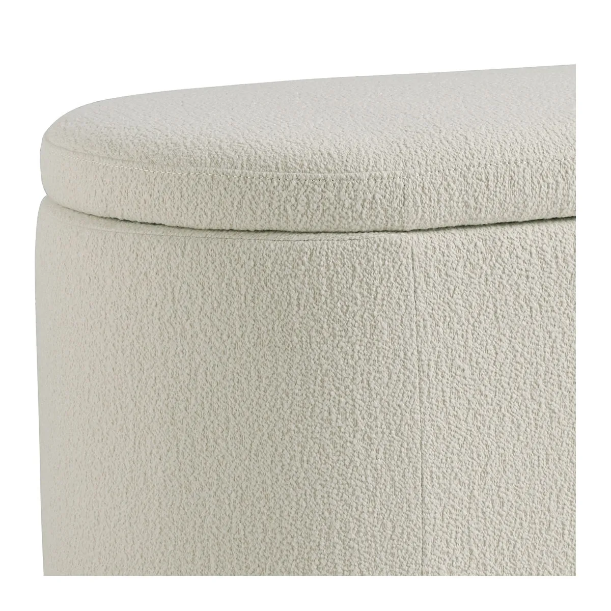  BLANC D'IVOIRE   LISETTE - Banc coffre lisette en tissu bouclette | Beige