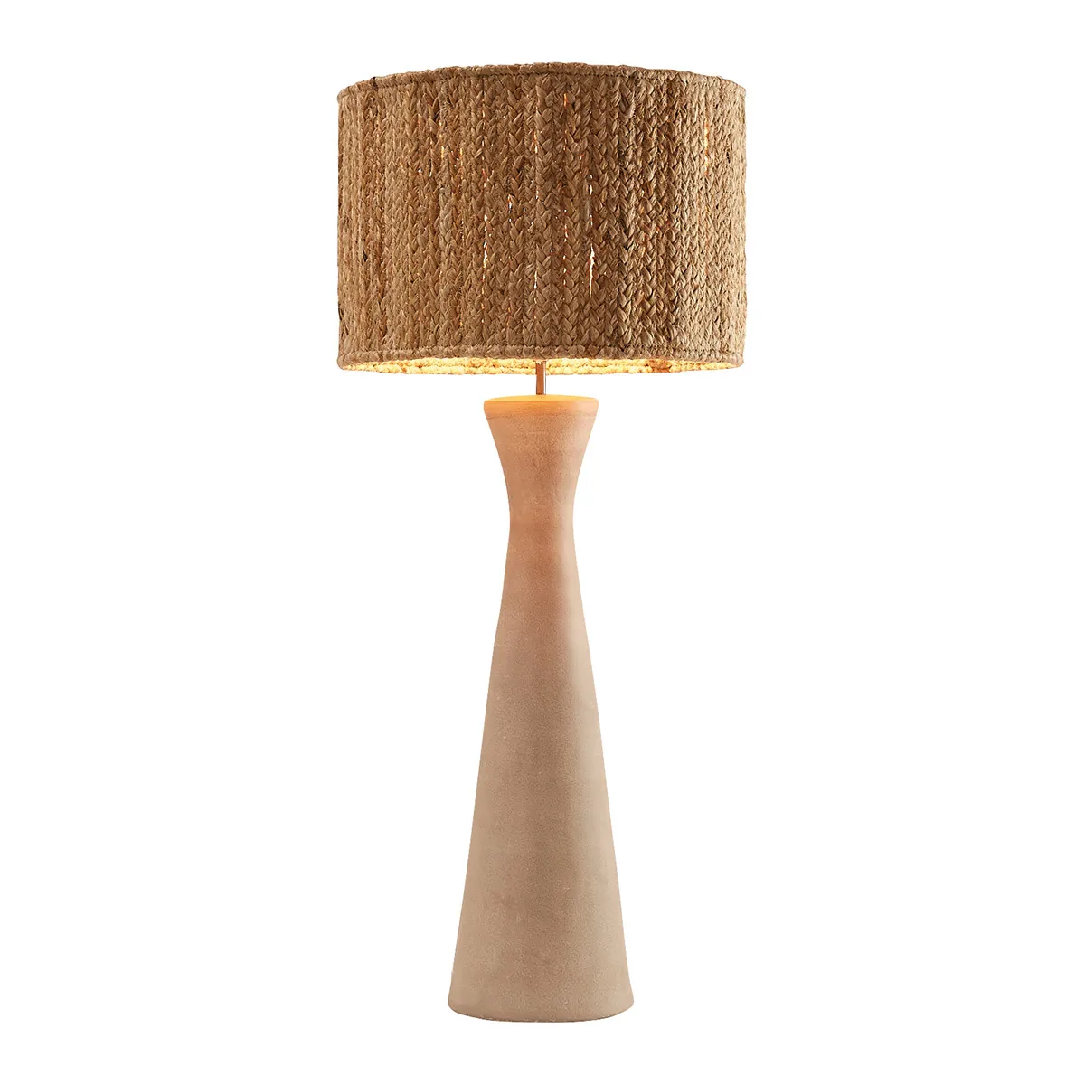  BLANC D'IVOIRE   MAEVA - Lampe et son abat-jour en jute | Beige