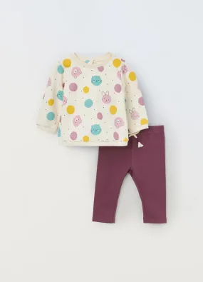 BLUKIDS  Jogging set in puro cotone neonata