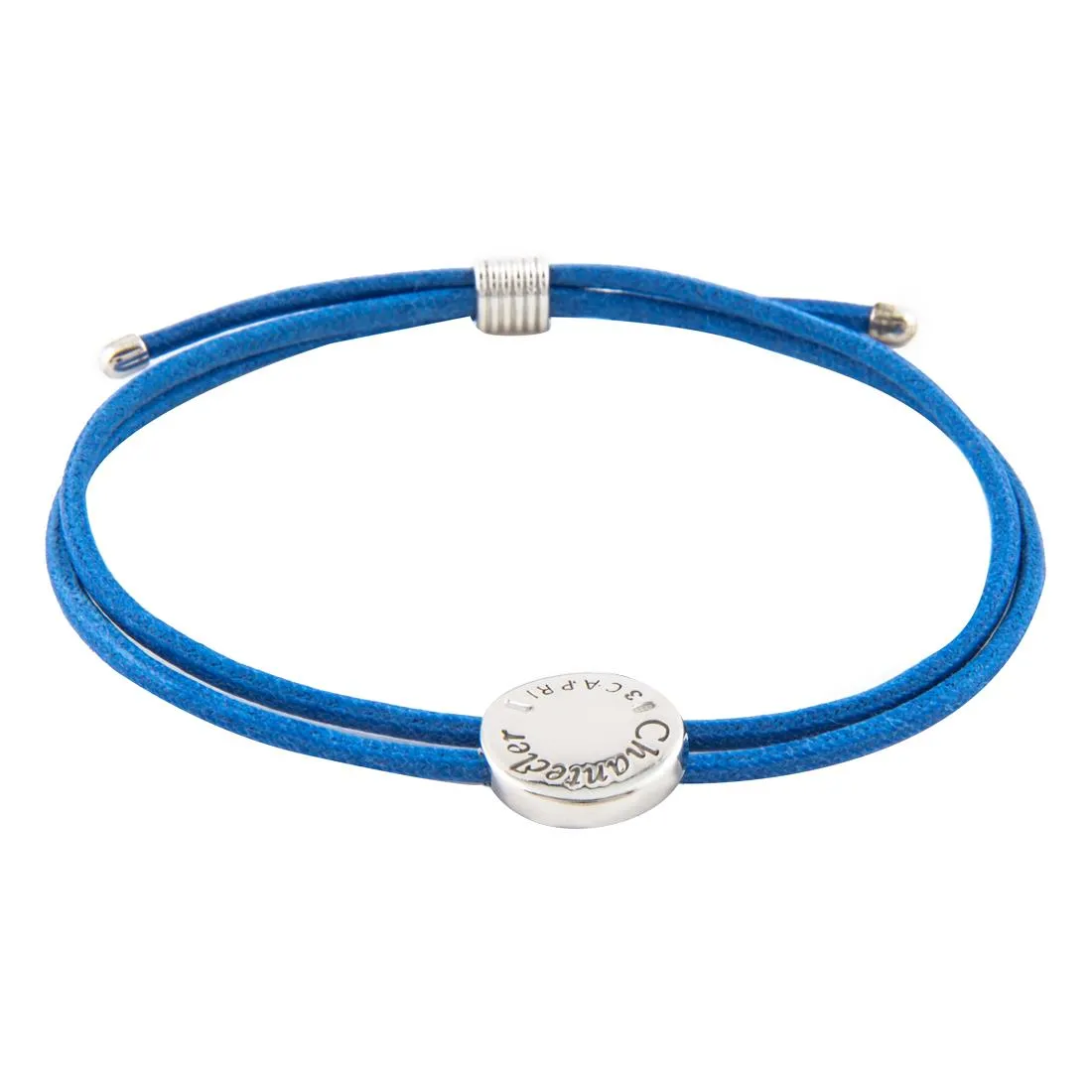 Bracciale con cordino e smalo blu