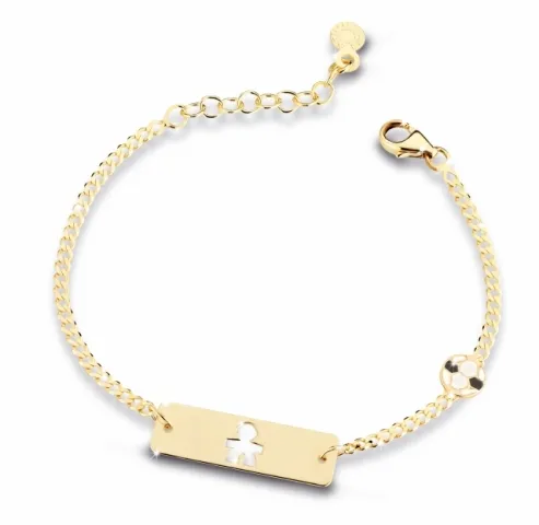Bracciale Le Bebè - Primegioie - bimbo in oro giallo e smalto