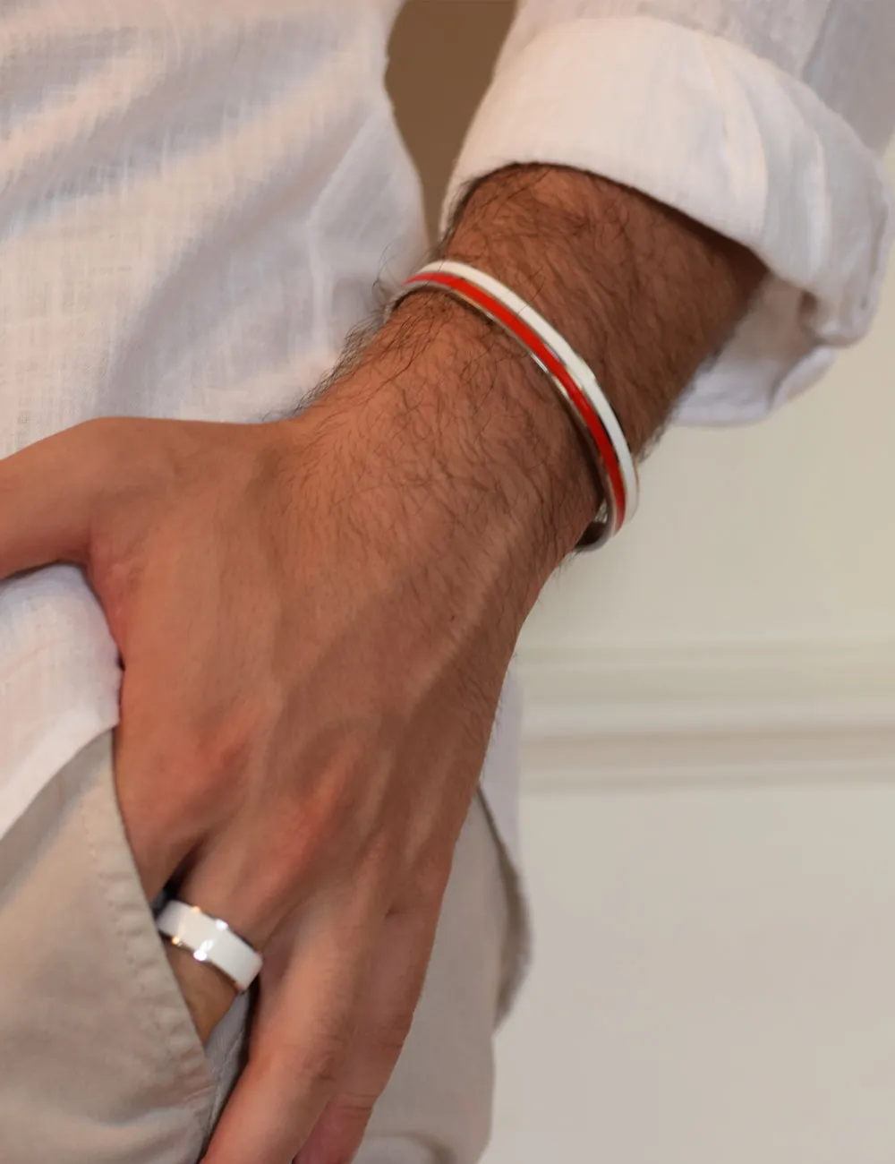 BRACCIALE UOMO BICOLORE FIESTA