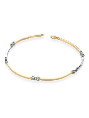 Bracciale Uomo in Oro Bianco e Giallo