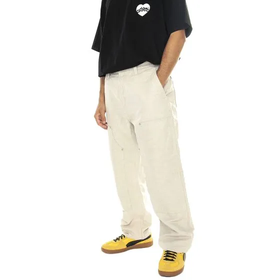 CARHARTT WIP Walter Double Knee Pant Natural rinsed - Pantaloni Uomo Beige    