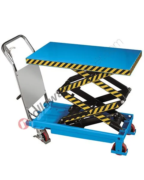 Carrello sollevatore a pantografo doppio professionale Fervi portata Kg 350