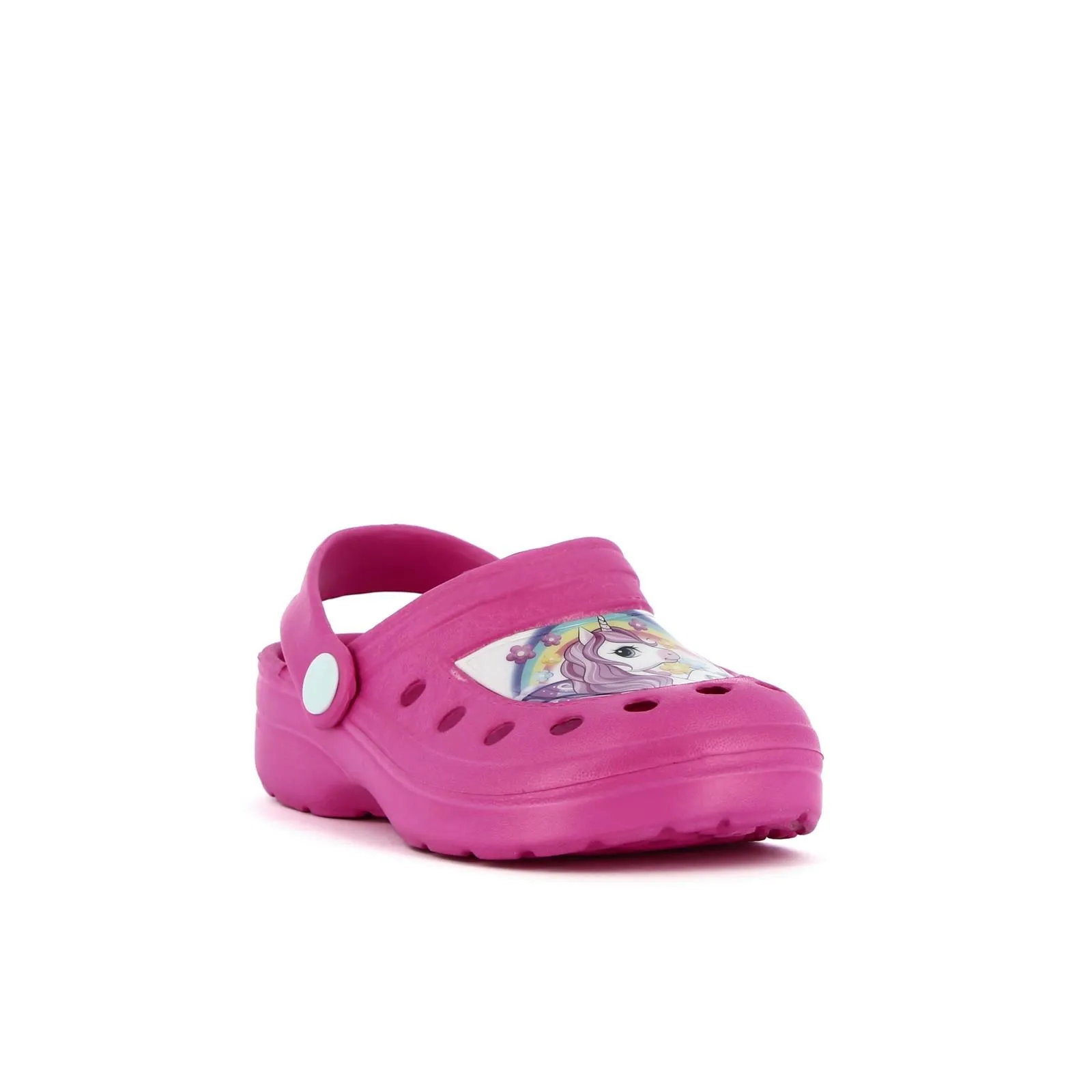 Ciabatte bambina in gomma da mare fucsia con cartoon