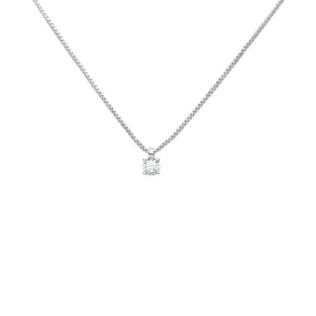 Collana Punto Luce Diamotion Oro Bianco 750/1000 Maglia Veneziana Diamante Bianco 0,03 ct 40 + 2 cm 1670208