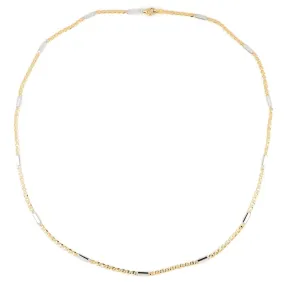 Collana uomo in oro giallo e bianco DZ-COLL-000728