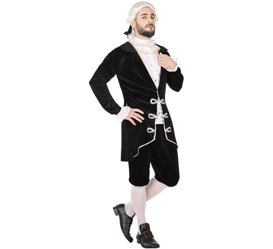Costume da Cortigiano nero per uomo