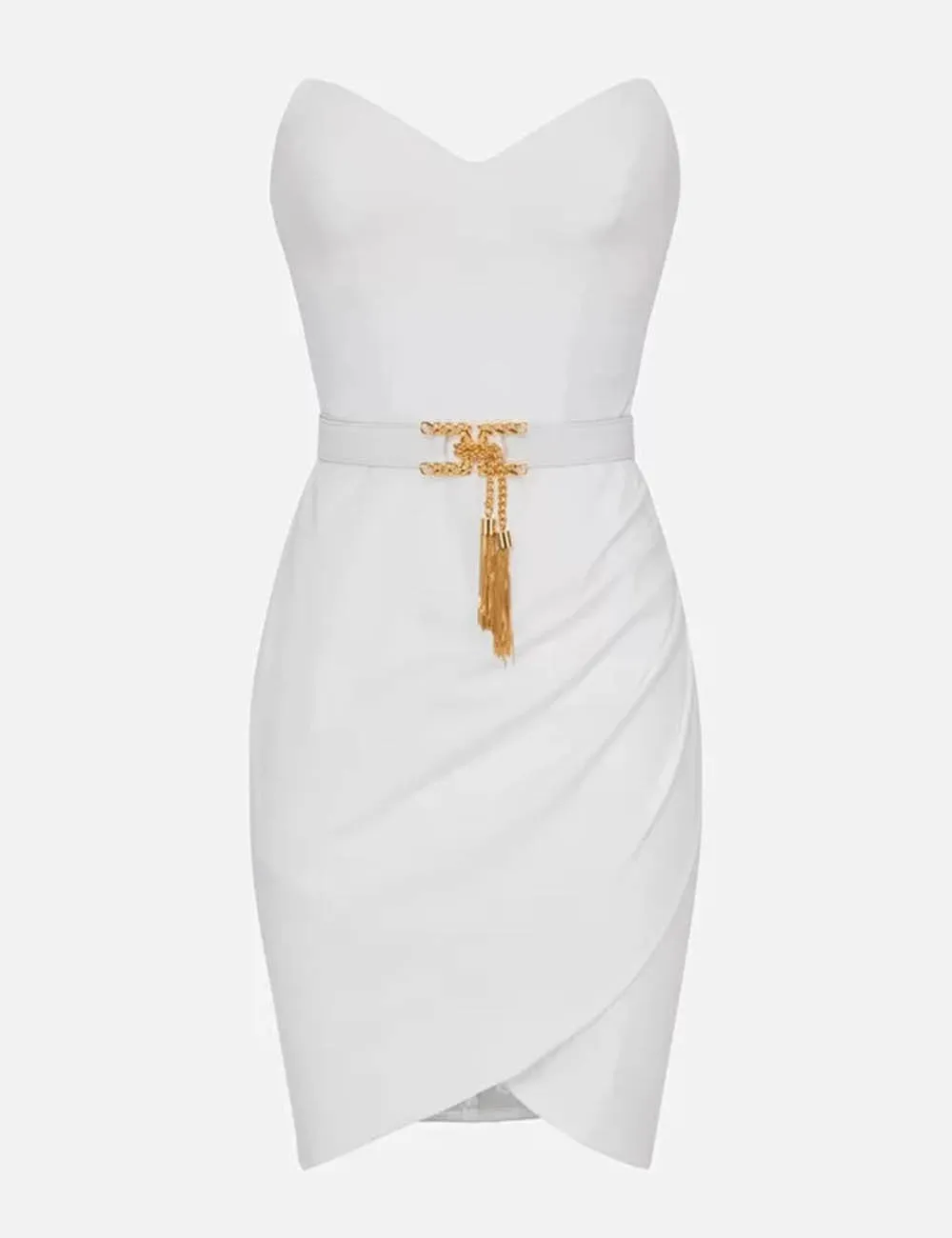 Elisabetta Franchi     Miniabito con top a bustier Avorio