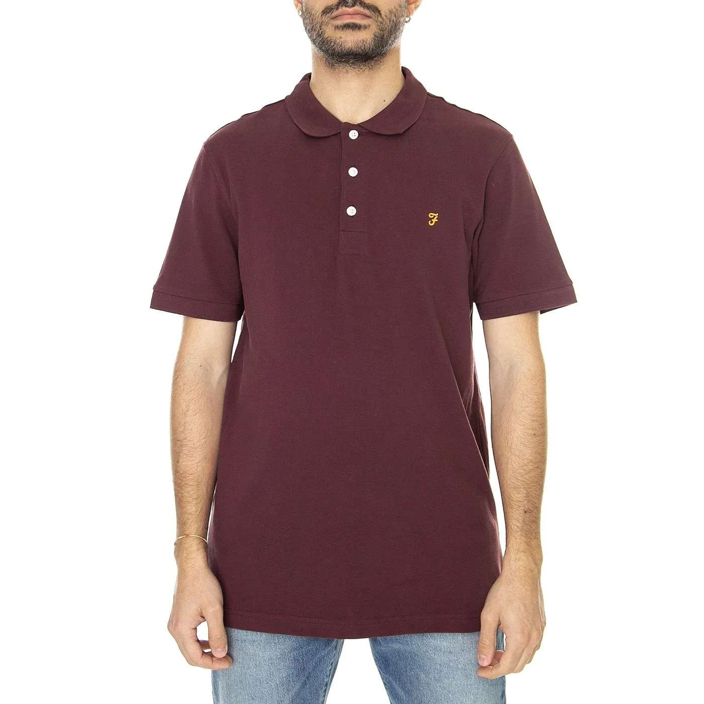 Farah Blanes SS Polo - Polo Uomo Bordeaux    