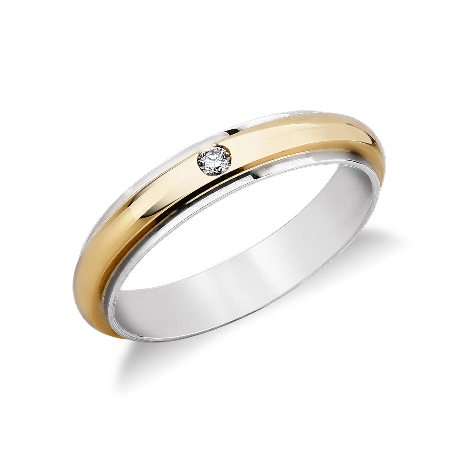 Fede Unoaerre Andromeda in oro giallo e bianco18k con diamante