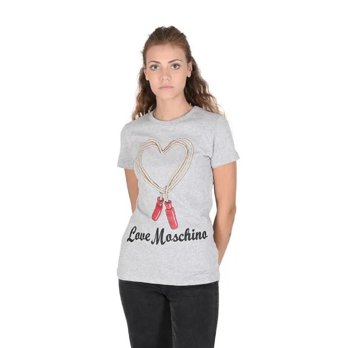 Love Moschino t-shirt grigio chiaro   