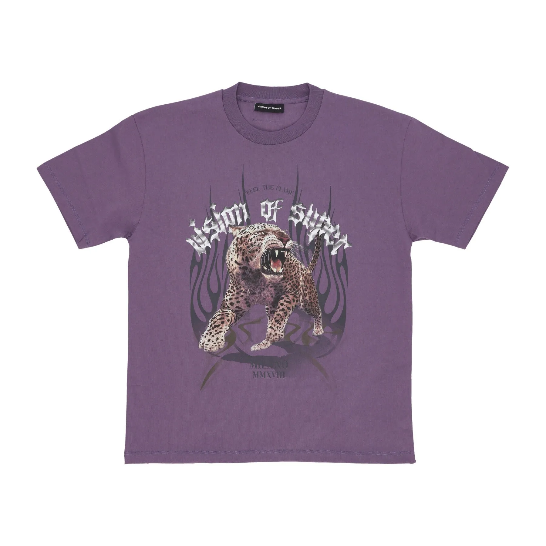 Maglietta Uomo Rock Tiger Print Tee Purple
