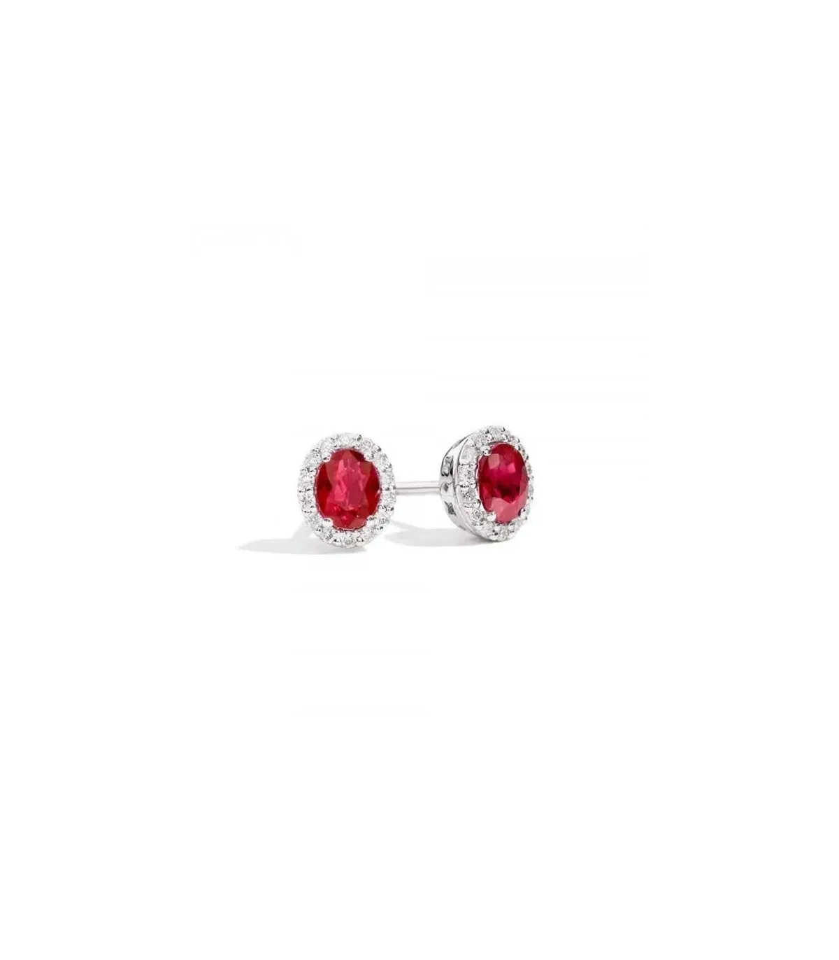 Orecchini Donna Re Carlo Iris Oro Bianco Rubini e Diamanti E33CC251/RB