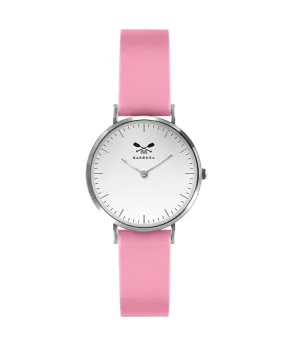 OROLOGIO DONNA BIANCO dm. 28 PELLE ROSA