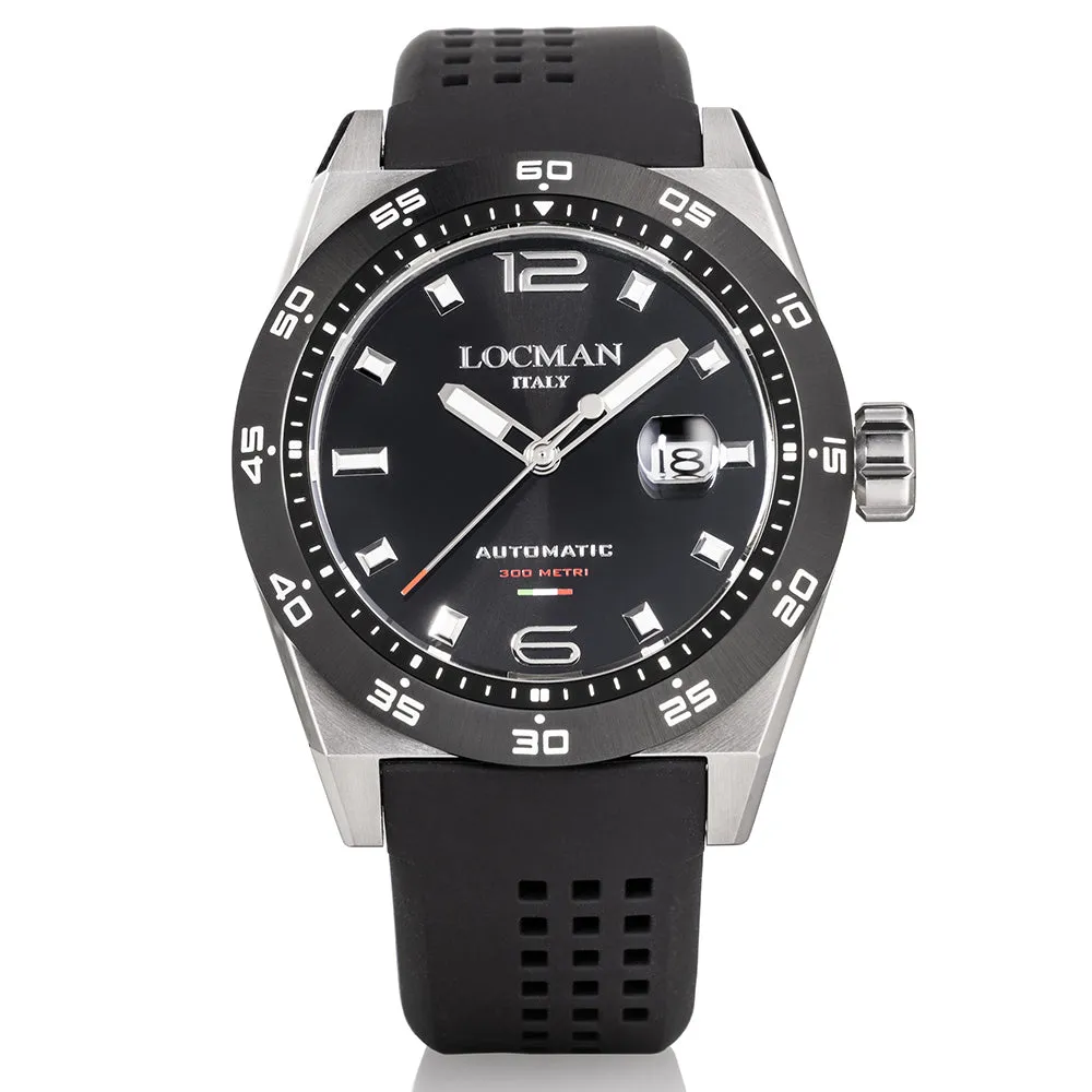 Orologio Uomo Automatico Stealth 300mt Nero Locman
