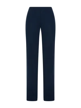 Pantalone a palazzo in Satin Jersey - Bleu