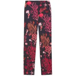 pantalone capri fantasia corallo dd36py donna ragno 