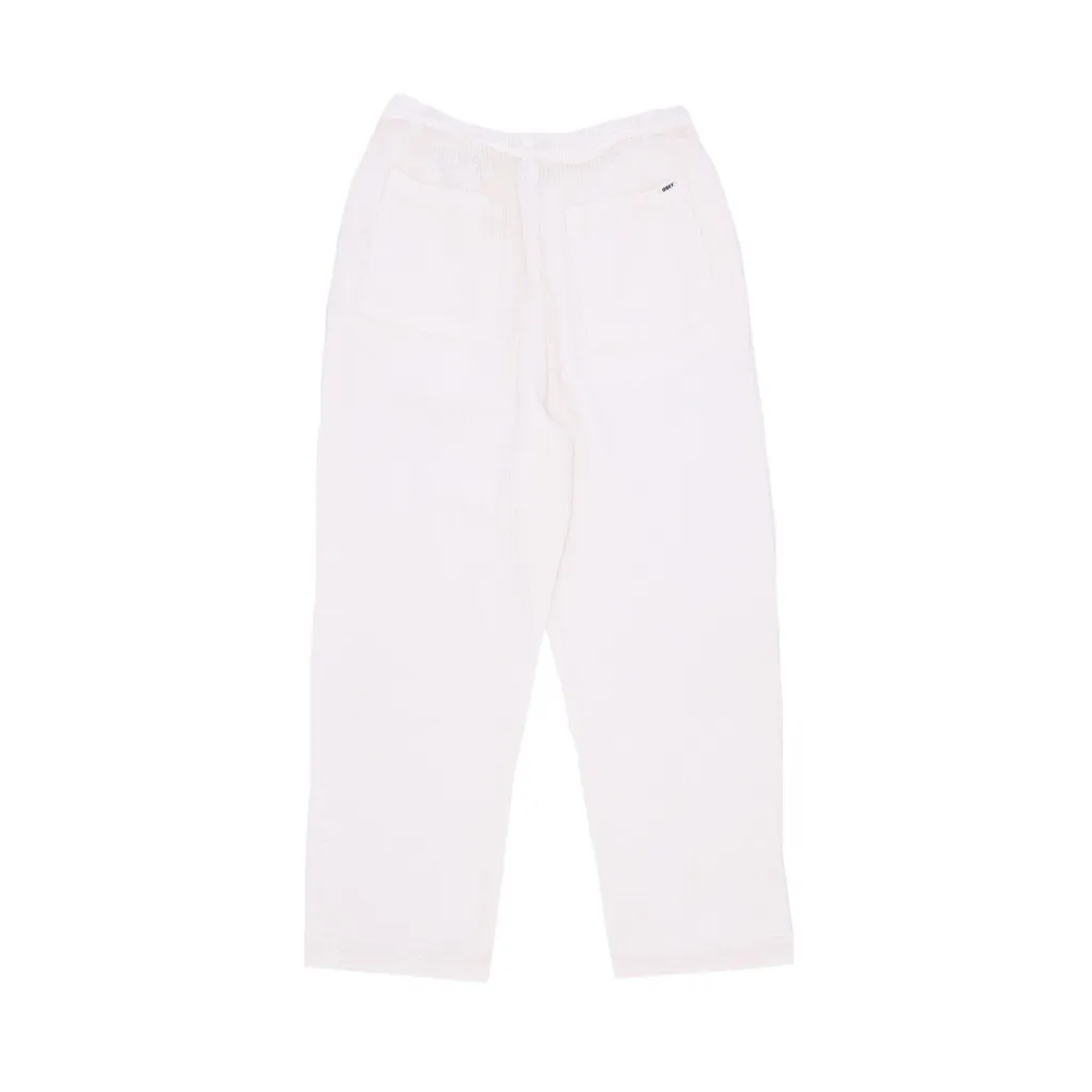 pantalone lungo donna camille waffle pant MUTED WHITE