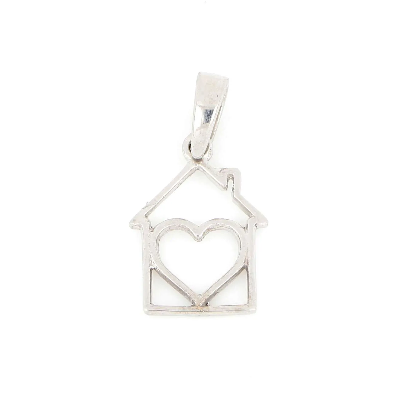 Pendente a forma di casa in oro bianco 18 kt PEN-CASA