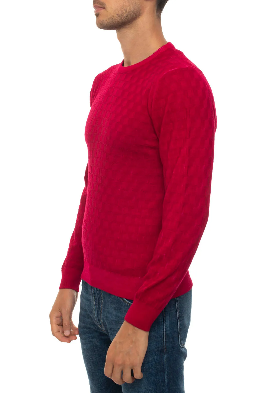 Pullover girocollo Bordeau Andrea Fenzi Uomo