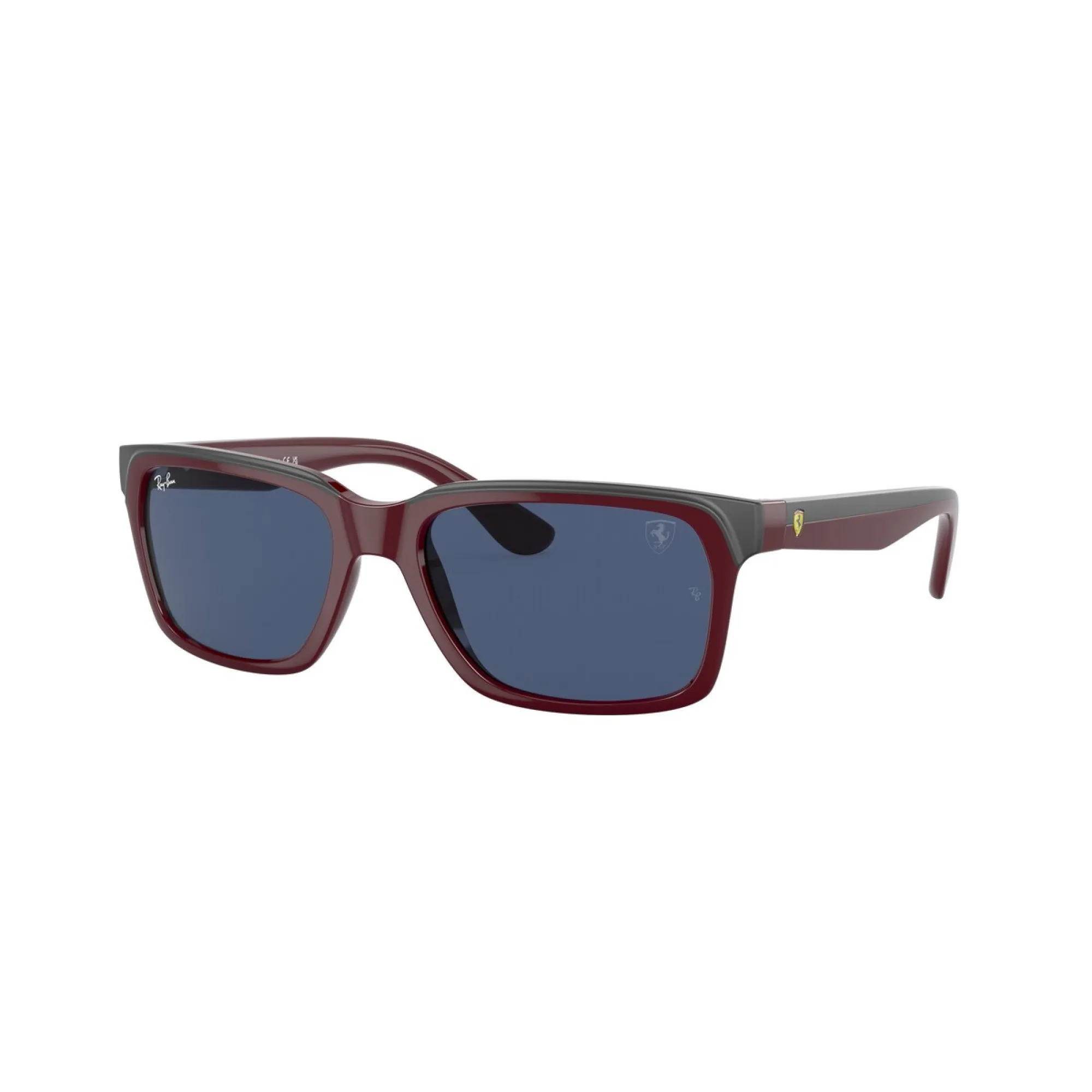   Ray-Ban RB 4393M - F67980 Rosso Scuro Su Grigio | Occhiale Da Sole Unisex 