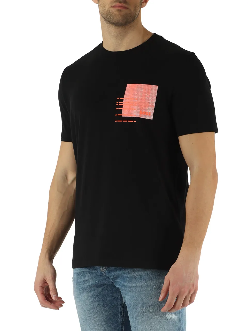 T-shirt in cotone e lyocell stretch