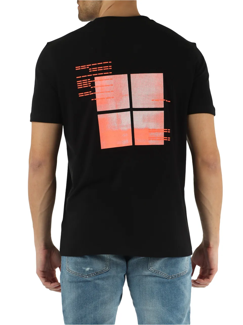 T-shirt in cotone e lyocell stretch