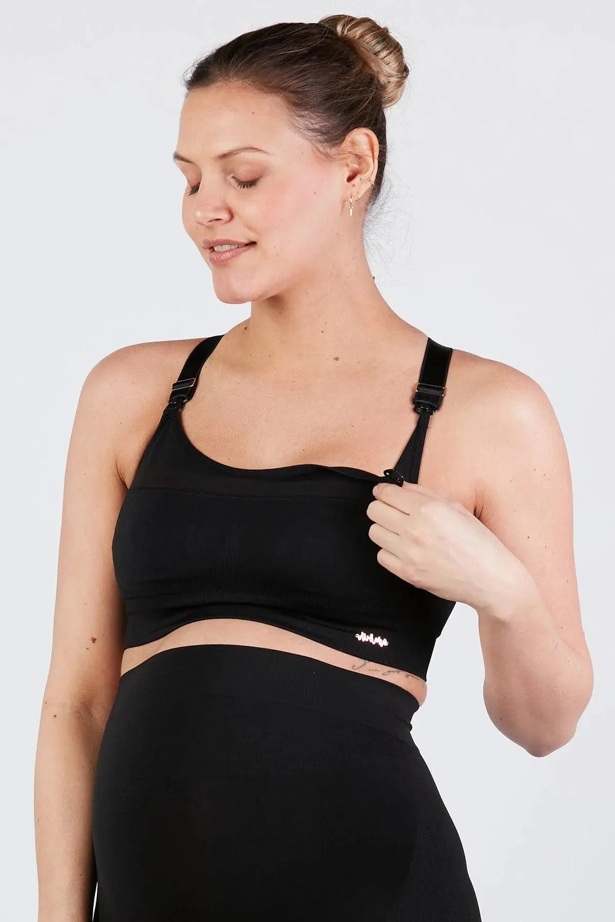 WOMA | Reggiseno Sportivo Premaman e Allattamento Nero